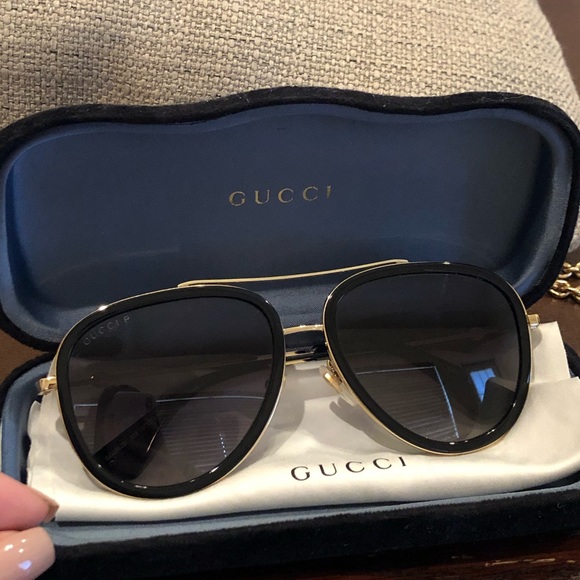 gucci polarized aviator sunglasses